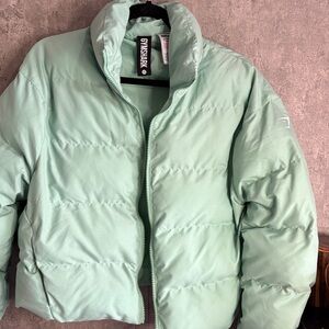 Gymshark Light Green Puffer Jacket